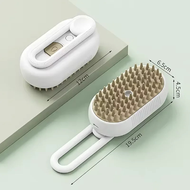 Cat Dog Pet Spray Massage Brush One Button Steam Spray Folding Rotatable Floating Hair Bath Hair Removal Brush Comb