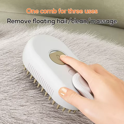 Cat Dog Pet Spray Massage Brush One Button Steam Spray Folding Rotatable Floating Hair Bath Hair Removal Brush Comb